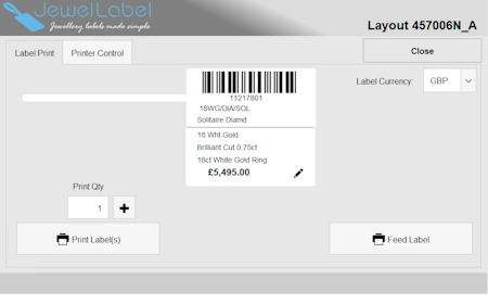 JewelLabel Screenshot